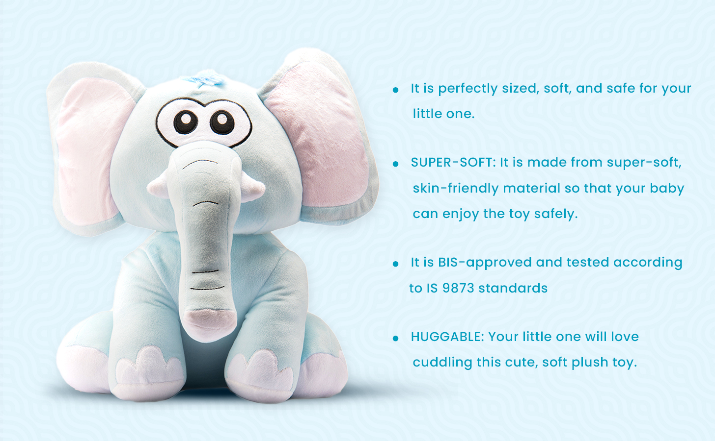 ELEPHANT SITTING SKY BLUE