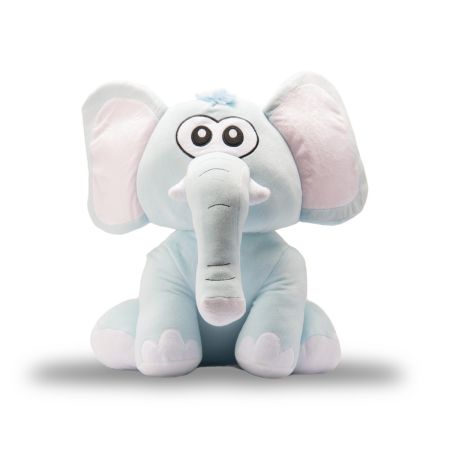 Elephant Sitting Sky Blue 41cm